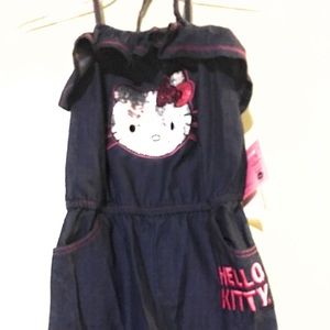Hello Kitty Girls Size 10 Denim Jumper
